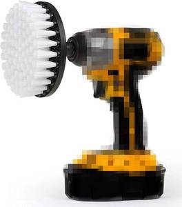 lot 18195 image: Drill Brush 5 inch Soft Bristle White Quick Change Shaft
