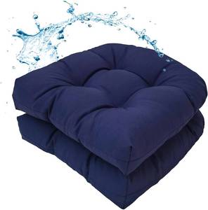 lot 18208 image: MTMR Water-Repellent Outdoor Chair Cushions Set of 2, 19X19 Patio Chair Cushions with High Elasticity PP Cotton, No Fading Tufted Seat Cushions for Outdoor Furniture, Thick and Large Patio Cushions