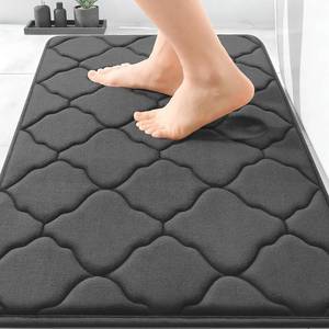 lot 18227 image: OLANLY Memory Foam Bath Mat Rug 36x24, Ultra Soft and Absorbent Bathroom Rugs, Non-Slip, Comfortable, Machine Washable Bath Carpet for Bathroom Floor, Tub, Shower and Home Decor Accessories, Black