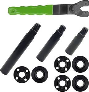 lot 18242 image: 58-11 Angle Grinder Extension Shaft Connecting Rod with Grinder Adjustable Spanner Wrench Flange Nut kit Car Polisher Airway Buff Extender Rotary Extension Kit (Normal Black 3 & 4 & 5.5)