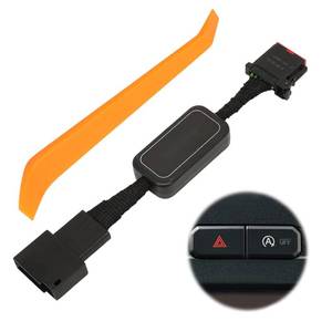 lot 18261 image: Auto Start Stop Eliminator for Ford F-150 2015 2016 2017 2018 2019 2020 Raptor 2017 Autostop Eliminator Canceller Jumper Bypass Harness Module, A-off Button is Located in the Center of the Panel.