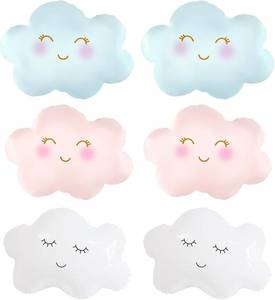 lot 18279 image: 6PCS Cloud Balloons Foil Mylar Cloud Balloons for Birthday Party Decorations Supplies