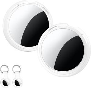 lot 18318 image: 2 Pack Tracker Tags Apple MFi Certified Pair with Apple Find My (iOS Only) Bluetooth Air Smart Tags Key Finder Item Locator Waterproof Finder Worldwide Tracking for Pets Wallet Backpack Dogs Luggage