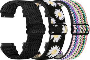 lot 22380 image: TumpCez Quick Release Watch Band - Choice of Width -18mm 19mm 20mm 22mm 24mm Watch Bands, Solo Loop Adjustable Elastic Nylon Watch Straps Replacement Wristband for Men Women