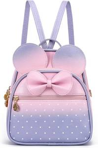 lot 22390 image: KL928 Girls Mini Backpack Bowknot Polka Dot Cute Small Daypacks Convertible Shoulder Bag Purse for Women
