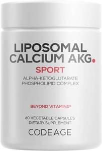 lot 22412 image: Codeage Liposomal Calcium AKG Supplement - Calcium Alpha-Ketoglutarate - 2-Month Supply - Liposomal Delivery - 1 Capsule Per Serving - Non-GMO, Gluten-Free - 60 Capsules