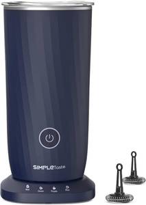 lot 22413 image: SIMPLETASTE Milk Frother, 4-in-1 Electric Milk Frother and Steamer, Automatic Warm and Cold Foam Maker and Milk Warmer for Latte, Cappuccinos, Dark Blue