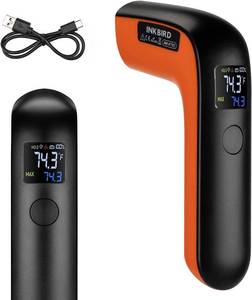 lot 22420 image: Rechargeable Infrared Thermometer Gun for Cooking -58 1022  INKBIRD Colorful Display Digital Laser Temperature Gun for Pizza Oven Grill Kitchen Home Repairs with Max Measure,   Only (NOT for Human)