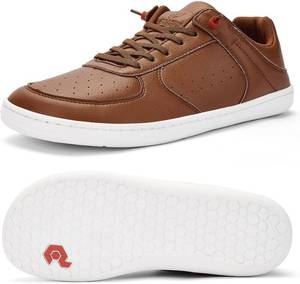 lot 22428 image: Pulltop Barefoot Wide Toe Box Shoes for Men - Minimalist Barefoot Dress Shoes Sneakers Zero Drop Slip on Walking Non Slip Shoes for Men Size 10