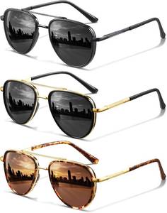 lot 22442 image: KUGUAOK Polarized Aviator Sunglasses for Women Men UV Protection Running Outdoors Tangle Free Sun Glasses Vintage Shades