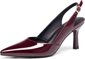 lot 22445 image: Rilista Womens Slingback Kitten Heels Closed Pointed Toe Backless Wedding Party Dress Pumps Shoes SIZE 8