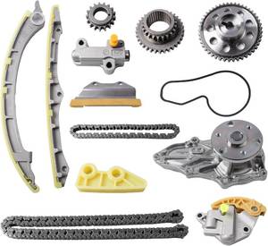 lot 17755 image: Timing Chain Kit with Water Pump for Honda Accord 2008-2013, Acura ILX 2013-2015, CR-V 2010-2014, TSX 2009-2014, Civic 2012-2015, Crosstour 2012-2015  L4 2.4L DOHC Engine Only  OEM #14401R40A01