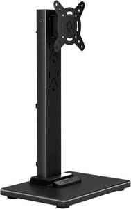 lot 17792 image: Suptek Single LCD Computer Monitor Free-Standing Desk Stand Mount Riser for 13 Inch to 43 Inch Screen with Swivel, Height Adjustable, Rotation, 50, 75, 100mm VESA Base Stand, Black