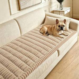 lot 17794 image: Couch Cover for Dogs Washable,Non Slip Fuzzy Durable Couch Covers for 3 Cushion Sofa Pet Friendly Sofa Cover Dog Thick Soft Slipcovers Protector Couches Mat Bed (Brown, 27.6 x 70.970 x 180cm)