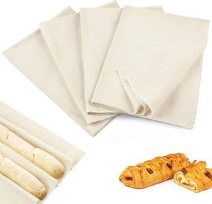lot 17807 image: Ninsula 4PCS Tea Towels for Baking Sourdough, 14x18.8 Inch Reusable Thick Bread Towels for Proofing, Bread Cloth for Baguettes, Pastry, Loaves
