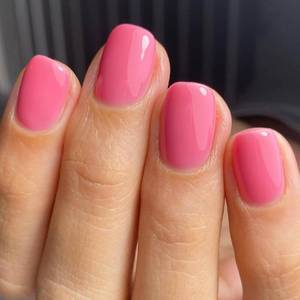lot 17819 image: Pink Press on Nails - Cherry Blossom Pink  Short Square Fake Nails, Reusable Glossy Acrylic Nails, Cute Solid Color False Nails with Jelly Glue, Stick on Nails for Women  12 Sizes - 24 Pieces