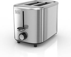 lot 17829 image: BLACKDECKER  2-Slice Toaster with 7 Toast Shade Settings, Extra-Wide Slots for Bagels, Stainless Steel Exterior Finish