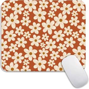 lot 17832 image: Square Mouse Pad Cute Flowers, Personalized Premium-Textured Custom Mouse Mat Design, Washable Mousepad Cloth, Non-Slip Rubber Base Computer Mouse Pads for Wireless Mouse