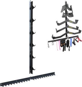 lot 17834 image: VAIIO lat pull down bar storage, One-piece molding gym storage wall organizer, Large-capacity storage gym storage rack, home gym organizer