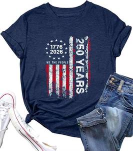 lot 17839 image: American Flag Shirts Women 4th of July Tops Patriotic Short Sleeve Tshirt Memorial Day Tee Tops SIZE XL