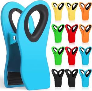 lot 17853 image: Jetmore 12 Pack Chip Clips Bag Clips, Magnetic Bag Clip for Food Storage Heavy Duty, Plastic Food Clip for Chips, Snack, Kitchen, Refrigerator, Garden, Sewing, Fabric, Clothes Pins