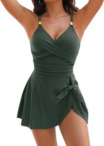 lot 22503 image: Blooming Jelly Womens One Piece Swimsuit Tummy Control Bathing Suit Gold Metal Tie Knot 2026 Swim Dress Green Size Medium