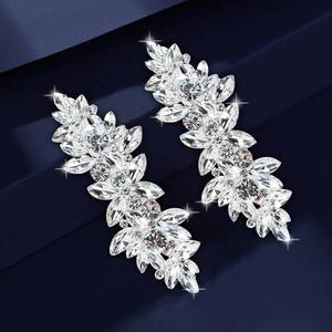 lot 22504 image: WHAVEL Rhinestone Crystal French Barrette Clips - Vintage Bridal Wedding Hair Pins and Accessories for Women, Bride, Bridesmaid (Silver)
