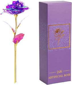 lot 22506 image: LOVEINUSA Artificial Purple Rose Flower Gifts for Mothers Day Mom Gifts, Purple Eternity Rose Glass Forever Flowers for Mom from DaughterSon, Birthday, Mothers Day, Anniversary Wedding