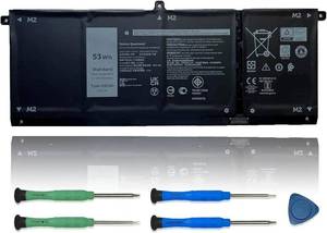lot 22511 image: H5CKD Laptop Battery, 15V 53Wh 3360mAh Compatible with Dell Vostro 5300 5401 5501 Latitude 3410 3510 Inspiron 5300 5401 5408 5501 5508 5400 7405 7300 7500 2-in-1 Silver Series 07T8CD