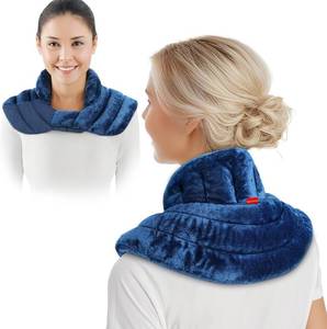 lot 22514 image: Comfytemp Neck Shoulder Heating Pad Microwavable for Pain Relief, FSA Eligible HSA, Weighted Heated Neck Wrap Warmer, Microwave Moist Heating Pad Warm Compress Women Gift, Fathers Day Dad Gift for Men