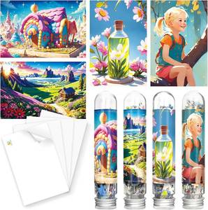 lot 22521 image: Mini Jigsaw Puzzles for Adults (4 Packs, 150 Pcs Each) - 4 in 1 Set, 15 x 10 cm, Cartoon Style, Intermediate Skill Level, Portable, Comes with Tweezers & Puzzle Saver