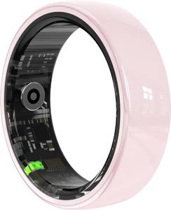 lot 22524 image: Ceramic Smart Ring, Sleep & Stress Tracker for Women Men Pink, Size 6