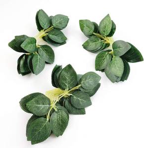 lot 22525 image: Floroom Artificial Green Leaves 35pcs Bulk Faux Silk Greenery Fake Rose Flower Leaves for DIY Wedding Bouquets Bridal Shower Centerpieces Home Decorations