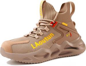 lot 22530 image: LAoutun Steel Toe Shoes for Men, Lightweight Comfortable Safety Shoes with Puncture Resistant, Indestructible Work Shoes for Construction and Warehouse Men Size 9