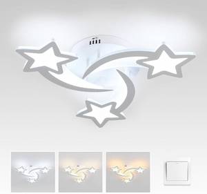 lot 22635 image: 3 Lights Star LED Modern Ceiling Light, 21 24W Flush Mount Ceiling Light Fixture, 3 CCT(3000K4500K6500K) via Wall Switch Ceiling Lamp for Bedroom Living Room KidsRoom Playroom