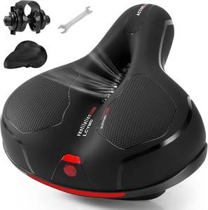 lot 18359 image: Comfortable Seat Cushion for Men Women with Dual Shock Absorbing Ball Memory Foam Waterproof Wide Bicycle Saddle Fit for Road Bikes