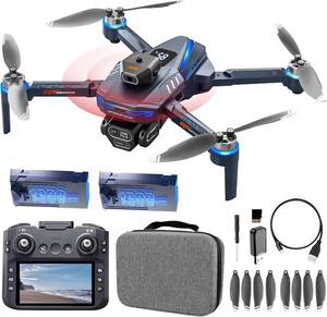 lot 18372 image: AXNEN Mini Drones with HD Camera,RC Drone with Screen On Remote Controller for Beginners,Teens and Adults,Brushless Motors,2 Batteries,Carrying Case,Foldable Quadcopter for Auto Return,Follow Me,Waypoints