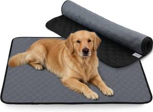 lot 18377 image: Washable Pee Pads for Dogs 2 Pack Reusable Puppy Pads Super Absorbent Waterproof Non Slip Dog Potty Training Pad 36x55 Inch for Large Dogs Crate Playpen Floor Protection