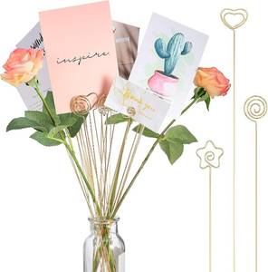lot 18389 image: Sunnyray 30 Pieces Metal Wire Floral Picks Wire Place Card Holder Stand 13 Inch Table Name Number Picture Clips Menu Note Memo Holder for Wedding Birthday Party