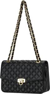 lot 18409 image: Quilted Crossbody Bag for Women, Vegan Leather Small Shoulder Purse with Chain Strap,Medium Clutch Handbag