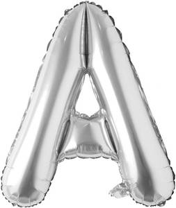 lot 18433 image: 32 inch Letter Balloons Silver Alphabet Number Balloons Foil Mylar Party Wedding Bachelorette Birthday Bridal Shower Graduation Anniversary Celebration Decoration (32 INCH SILVER A)