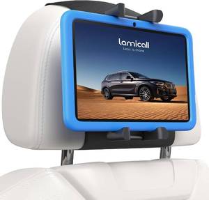 lot 22537 image: Lamicall Tablet Holder for Car Headrest - Thick Case Friendly 360  Rotation Car Tablet Mount for Backseat, Road Trip Essentials for Kids, for iPad Pro, Air, Mini, Galaxy, Fire HD, 6.1-13 Tablets