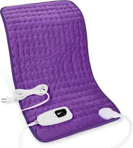 lot 22539 image: Deepsoon Heating Pad,Electric Heating Pads for Back,Neck,Moist Heating Pad for Abdomen Shoulder Knee Legs,DryMoist Heat&Auto Shut Off,Fathers Day Dad Gifts for Men Birthday,Dark Purple,24x12 Inch