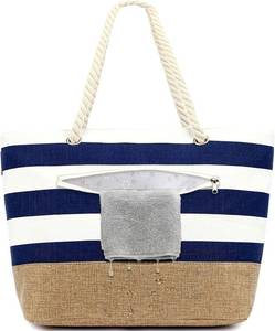 lot 22541 image: Fammart Beach Bags Waterproof Sandproof for Women, Large Canvas Pool Bag with Leakproof Wet Pocket & Zipper Cruise Essentials