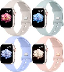 lot 22561 image: Vancle Band Compatible with Apple Watch Bands 40mm 38mm 41mm 44mm 45mm 42mm 49mm Women Men, Soft Waterproof Replacement Sport Silicone Strap for iWatch Bands Series 10 9 8 7 6 5 4 3 2 1 SE Ultra