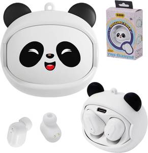 lot 22565 image: Kids Wireless Earbuds with Rotating Chaging Case Wireless Bluetooth Earbuds for Kids, Kid Ear Buds with Mic, 88dB Safe Volume, Earphones Earpods in-Ear for Android iOS Cell Phone Laptop, Panda