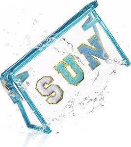 lot 22568 image: COSHAYSOO Sunscreen Bag Clear Makeup Toiletry Pouch Beach Vacation Essentials for Women Teen Girls Trip Gifts Summer Pool Travel Must Have Accessories Waterproof Stuff