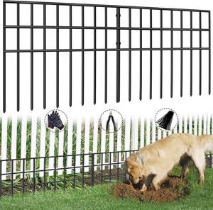 lot 22602 image: 42.5ft(L) x 13in(H) Animal Barrier Fence, 30 Panels No Dig Garden Fence for Dog Rabbit, Rustproof Anti Digging Barrier, Garden Edging Border Ground Defense for Outdoor, Yard, Patio