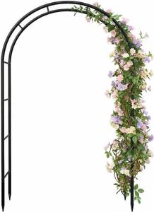 lot 22604 image: Galvanized Metal Garden Arbor,7.6ft H x 4.6ft W,Rust-Resistant Heavy-Duty Garden Arch Trellis for Climbing Plants Vines Roses, Ideal for Weddings, Bridal Events, Halloween, Christmas & Outdoor Decor