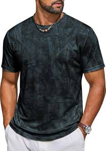 lot 22649 image: Runcati Mens Short Sleeve Crew Neck T-Shirt Tie Dye Casual Graphic Shirt Hipster Stretchy Tee Tops SIZE Medium
